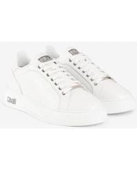 Roberto Cavalli - Leather Low-Top Sneakers, Brand Size 40 Us - Lyst
