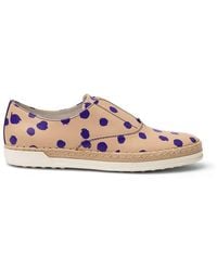 Tod's - Tod's Francesina Polka-Dot Espadrilles - Lyst