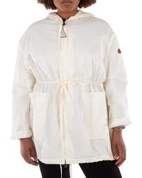 Moncler - Hooded Logo-Patch Rain Jacket, Brand Size 1 - Lyst