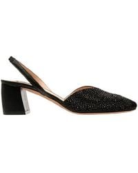 Bally - Celie 55 Crystal Embellished Block Heel Leather Pumps - Lyst