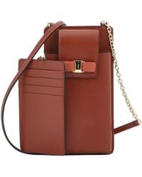 Ferragamo - Salvatore Vara Bow Phone Case With Strap - Lyst