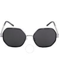 Tory Burch - Solid Gray Irregular Sunglasses Ty6092 333087 55 - Lyst