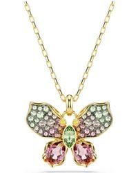 Swarovski - Idyllia Crystal Flower Pendant Necklace - Lyst