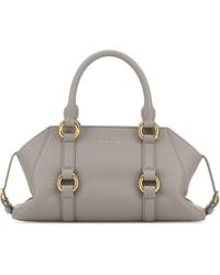 McQueen - Grey Leather Small Farringdon Handbag - Lyst