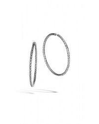 John Hardy - 45Mm Classic Chain Sterling Hoop Earring - Lyst