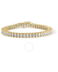 Haus of Brilliance - 14k Gold 2.00 Cttw Princess-cut Diamond Classic Link 7" Bracelet - Lyst