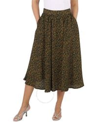 KENZO - Ladies Khaki Ditsy Floral Print Midi Skirt, Brand Size 34 (Us - Lyst