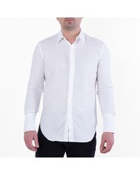 Ferragamo - Ferragamo Logo Jacquard Long-Sleeved Sport Shirt - Lyst