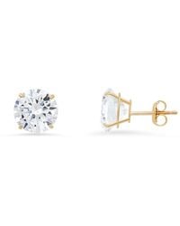 Kylie Harper - 10K 8Mm Round-Cut Cubic Zirconia Cz Stud Earrings - Lyst