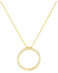 Roberto Coin - 18K Open Diamond Circle Pendant Necklace - Lyst