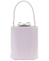 Self-Portrait - Self-Portrait Lilac Leather Mini Bow Handbag - Lyst