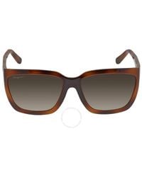 Ferragamo - Grey Rectangular Sunglasses  214 59 - Lyst