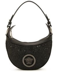 Versace - Crystal Repeat Mini Hobo Bag - Lyst