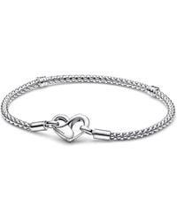 PANDORA - Ladies Moments Studded Chain Bracelet - Lyst