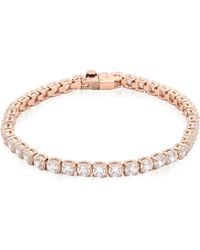 Swarovski - Rose-Tone Matrix Tennis Bracelet - Lyst