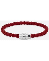 Montblanc - Meisterstuck Steel & Russet Leather Bracelet - Lyst