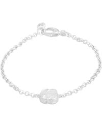 Gucci - Gg Marmont Sterling Logo Bracelet, Size 17 - Lyst