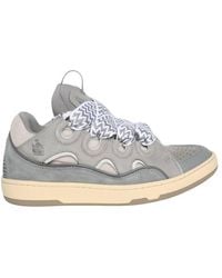 Lanvin - Leather Curb Sneakers - Lyst