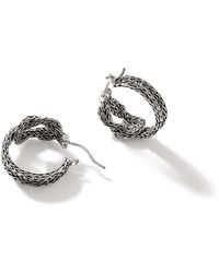 John Hardy - 17mm Love Knot Sterling Silver Hoop Earring - Lyst