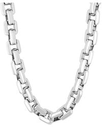Robert Alton - Stainless Steel Beveled Box Link Chain - Lyst