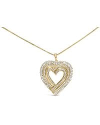 Haus of Brilliance - 14K Plated .925 Sterling 1/4 Cttw Diamond Composite Heart Pendant Necklace - Lyst