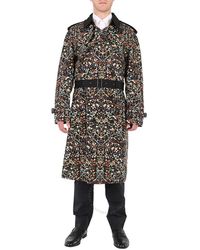 Burberry - Floral Print Wool Trench Coat - Lyst