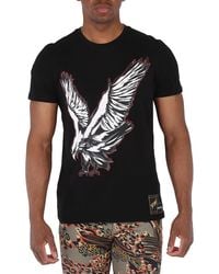Roberto Cavalli - Crewneck Eagle Print Slim Fit T-Shirt - Lyst