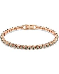 Swarovski - Imber Rose-Tone Plated Emily Tennis Bracelet - Lyst