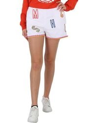 Moschino - Ladies Fantasy Print Logo-Embroidered Lace-Trim Shorts, Brand Size 40 (Us - Lyst