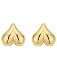 Tresorra - 14K Puffed Bubble Heart Stud Earrings - Lyst