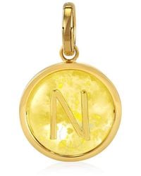 Burberry - Gold Marbled Resin N Alphabet Charm - Lyst