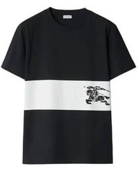 Burberry - Ekd Stripe Short Sleeve Cotton T-Shirt - Lyst