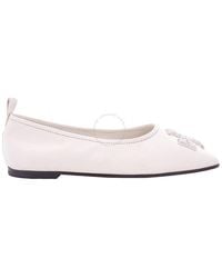 Tory Burch - New Ivory Leather Eleanor Ballet Flats - Lyst