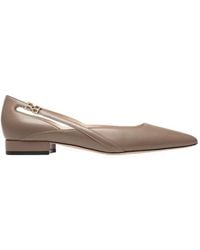 Bally - Elsa Leather Ballerina Flats, Brand Size 35 Us - Lyst