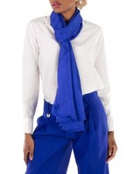 Burberry - Check Pattern Silk Scarf - Lyst