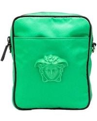 Versace - Medusa-Embossed Nylon Crossbody Bag - Lyst