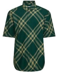 Burberry - Ekd Check Print Wool Shirt - Lyst