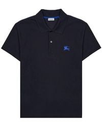 Burberry - Ekd Embroidered Cotton Polo Shirt - Lyst