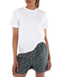 Burberry - Margot Crest Embroidered T-Shirt - Lyst