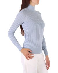 Burberry - Abbi High-neck Silk Sweater - Lyst