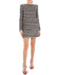 Balmain - Sequin Embellishment Short Dress, Brand Size 36 (Us - Lyst