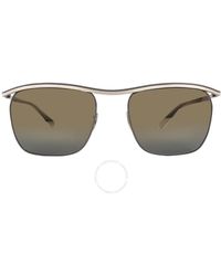 Mr. Leight - Owsley S Chancery Gold Metallic Irregular Sunglasses Ml4027 Atg/changmet 53 - Lyst