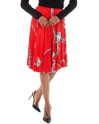 Burberry - Shield Hardware Jersey Midi Skirt, Brand Size 2 Us - Lyst