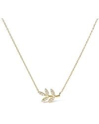 Haus of Brilliance - 10K 1/10 Cttw Diamond Leaf And Branch 18" Pendant Necklace (H-I Color, I1-I2 Clarity) - Lyst