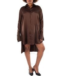 Loewe - Button-Up Silk Shirt Dress, Brand Size 36 - Lyst