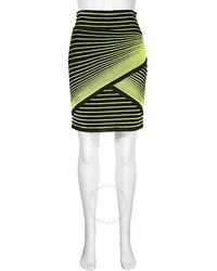 Balmain - Striped Knit Mini Skirt - Lyst