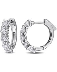 Created Forever - 2 1/2Ct Tw Lab-Grown Diamond Hoop Earrings - Lyst