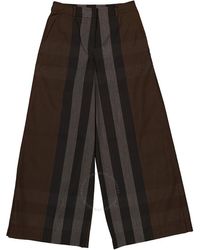 Burberry - Dark Birch Check Custom Fit Trousers - Lyst
