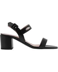 Bally - Carlas 55 Leather Heeled Sandals, Brand Size 37.5 Us - Lyst