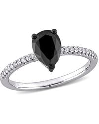 Amour - 1 1/ Ct Tw Pear And Round-Cut And Diamond Teardrop Engagement Ring - Lyst